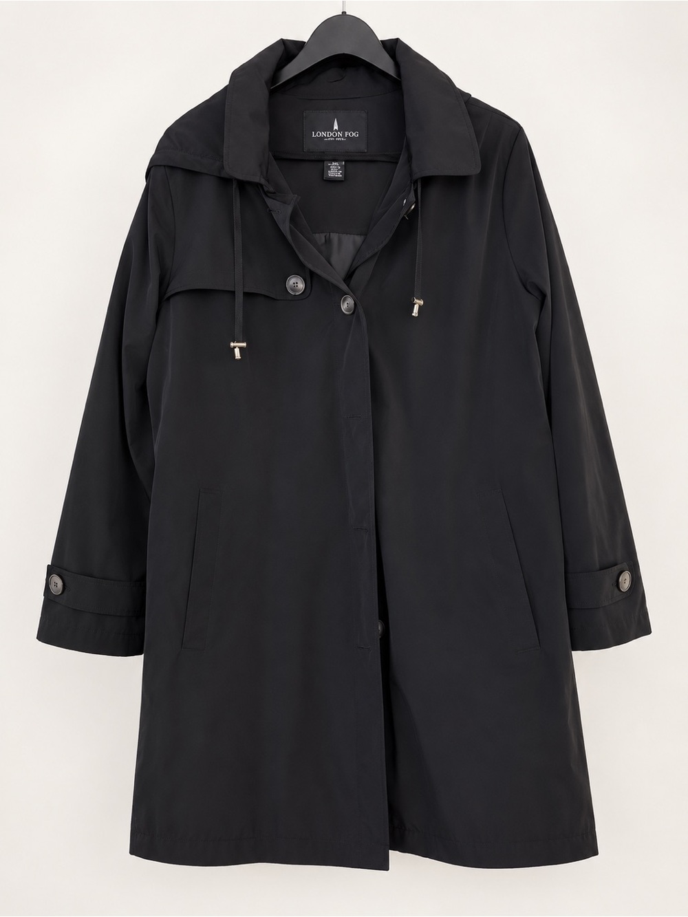 London Fog trench coat with hood  size 2 XL